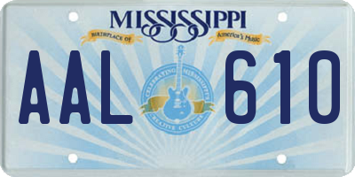 MS license plate AAL610