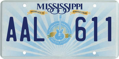 MS license plate AAL611