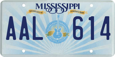 MS license plate AAL614