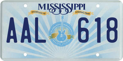 MS license plate AAL618