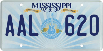 MS license plate AAL620