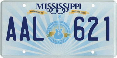 MS license plate AAL621