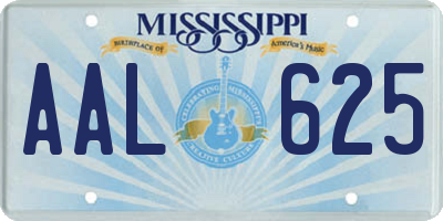 MS license plate AAL625