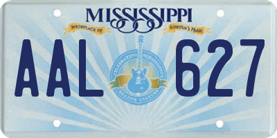 MS license plate AAL627