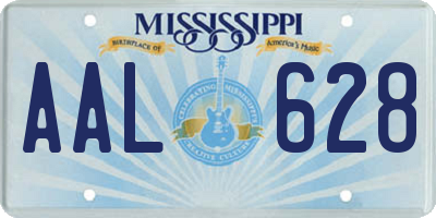 MS license plate AAL628