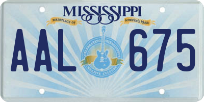 MS license plate AAL675