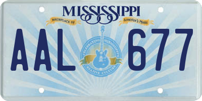 MS license plate AAL677