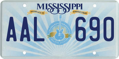 MS license plate AAL690