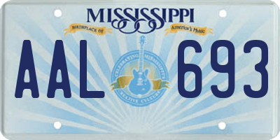 MS license plate AAL693