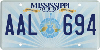 MS license plate AAL694