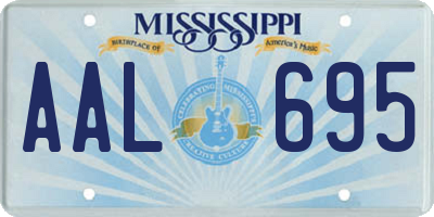 MS license plate AAL695