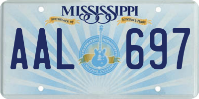 MS license plate AAL697