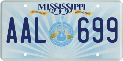 MS license plate AAL699