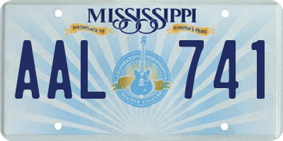 MS license plate AAL741