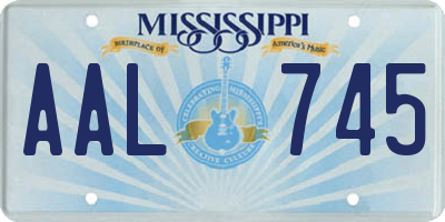 MS license plate AAL745