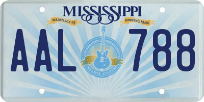 MS license plate AAL788