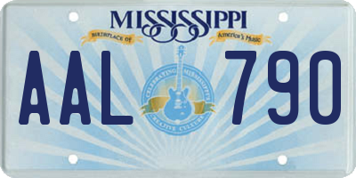 MS license plate AAL790