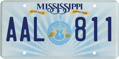 MS license plate AAL811