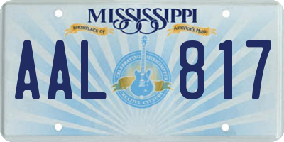 MS license plate AAL817