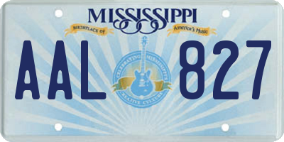 MS license plate AAL827