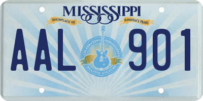 MS license plate AAL901