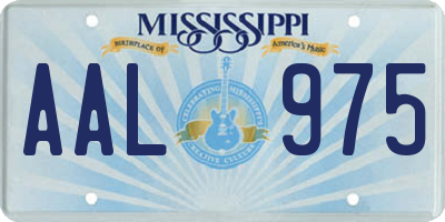 MS license plate AAL975