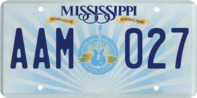 MS license plate AAM027