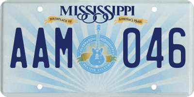 MS license plate AAM046