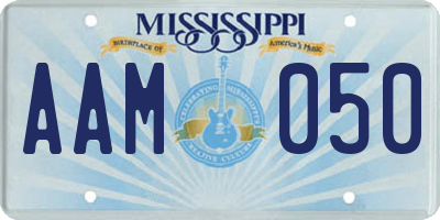 MS license plate AAM050