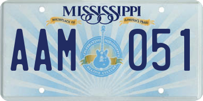 MS license plate AAM051