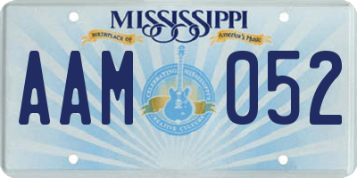 MS license plate AAM052