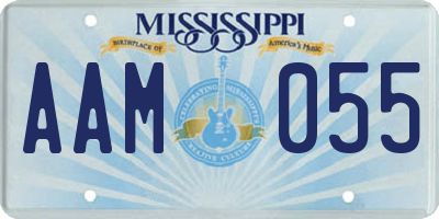 MS license plate AAM055