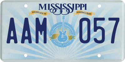 MS license plate AAM057