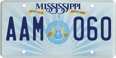 MS license plate AAM060