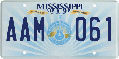 MS license plate AAM061