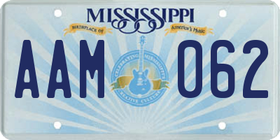 MS license plate AAM062