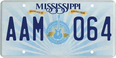 MS license plate AAM064