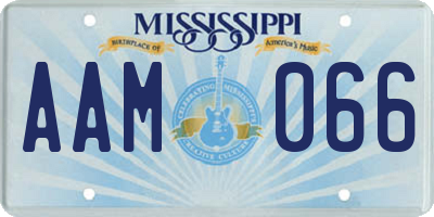 MS license plate AAM066