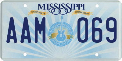 MS license plate AAM069