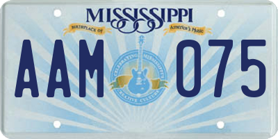 MS license plate AAM075