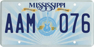 MS license plate AAM076