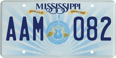 MS license plate AAM082