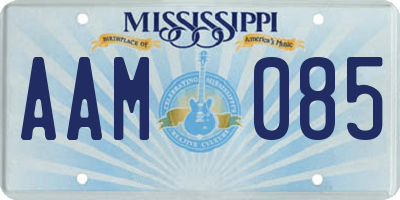 MS license plate AAM085