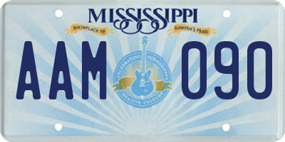 MS license plate AAM090