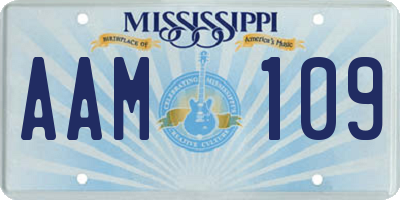 MS license plate AAM109