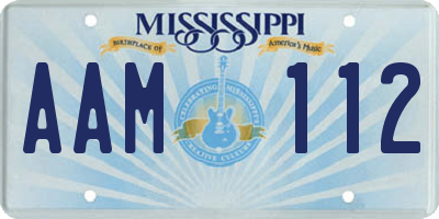 MS license plate AAM112