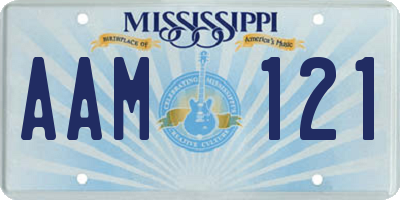 MS license plate AAM121