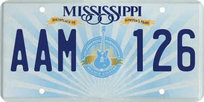 MS license plate AAM126