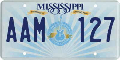 MS license plate AAM127