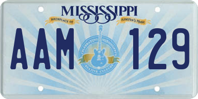 MS license plate AAM129